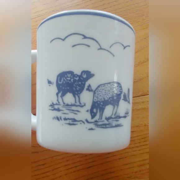 Vintage Little Bo Peep BLUE Divided Child Plate and Cup Set 1950s Vitrock - Picture 4 of 11